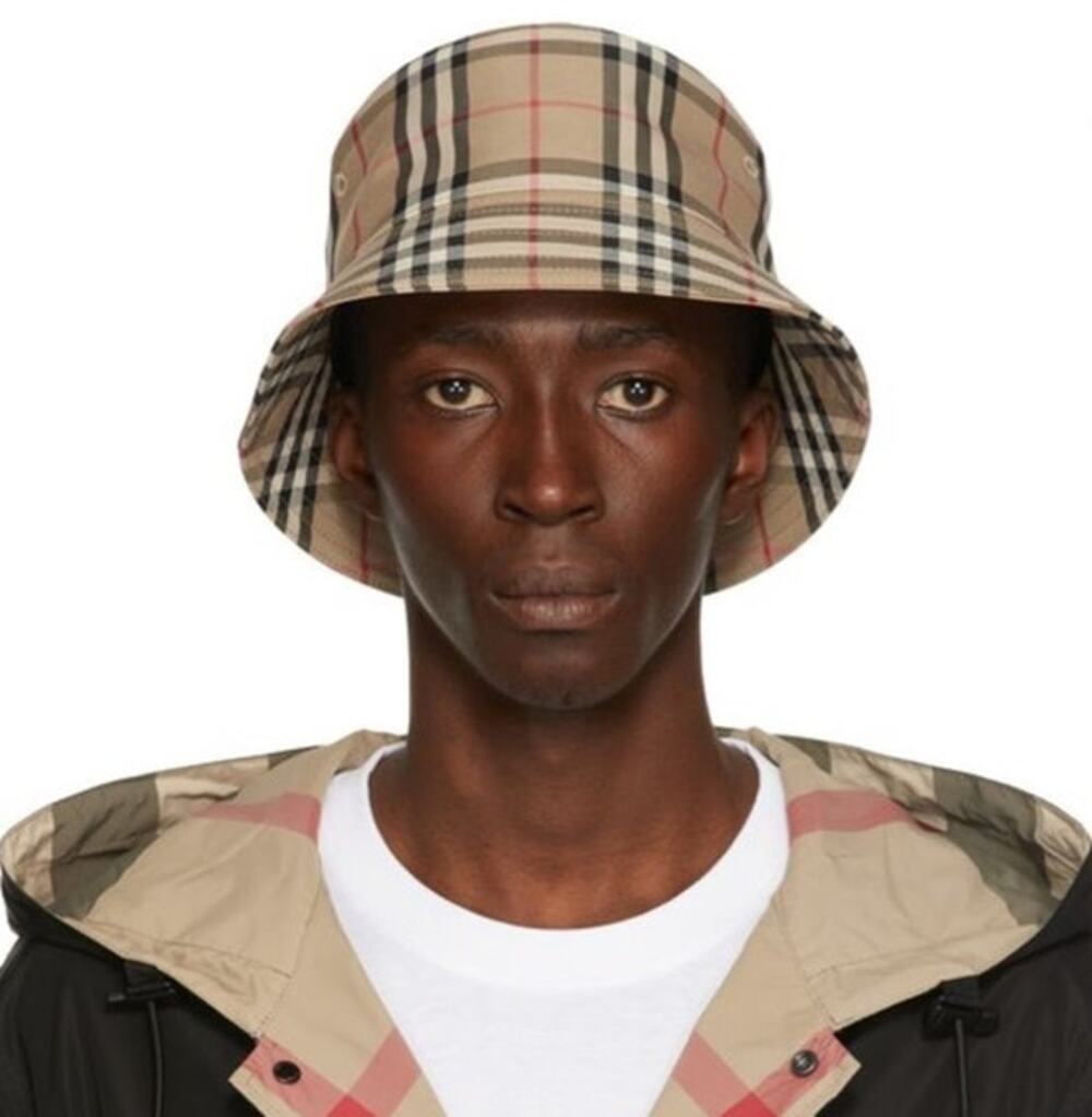 Burberry Beige Vintage Check Bucket Hat